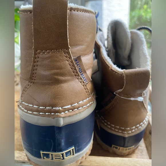 Duck Boots • Blue/Tan • Memory Foam Footbed • Waterproof - Picture 3 of 5